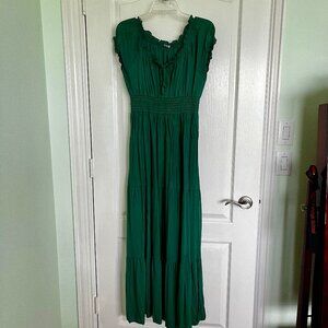 Earthbound Green XL Peasant dress